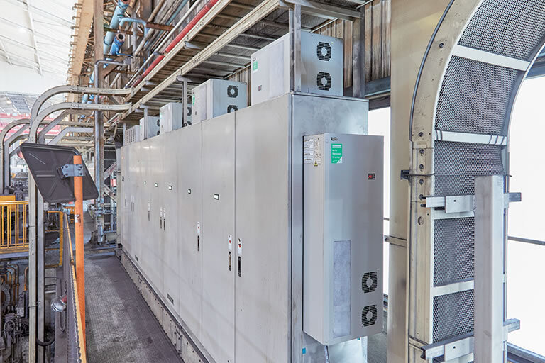 金属加工线上的空调老旧耗电