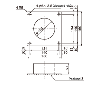 Eye flange φ100