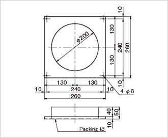 Eye flange φ200