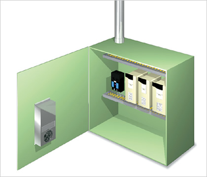 Dust-Filtering And Heat-Radiation For The Inverter Panel