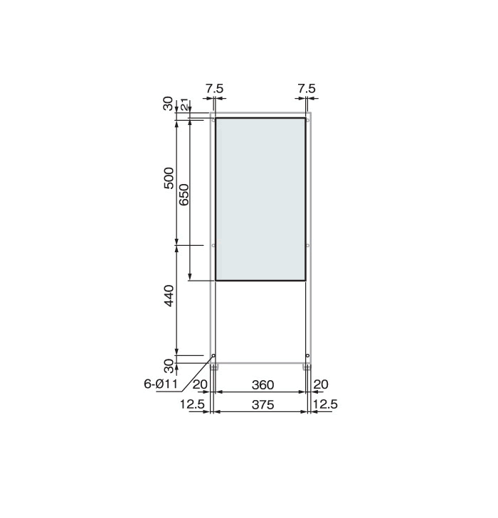 ENC-NW2900L Diagram of Panel Cutout