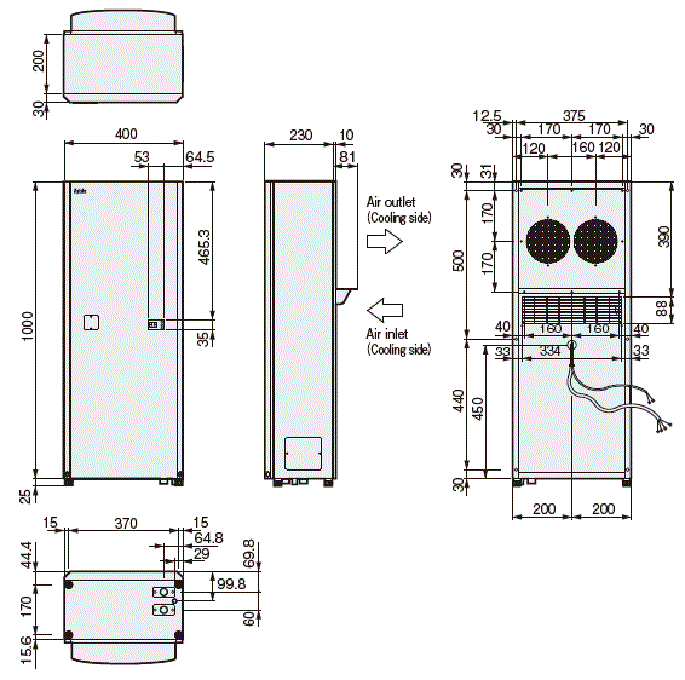 ENC-NW2200L External dimensions