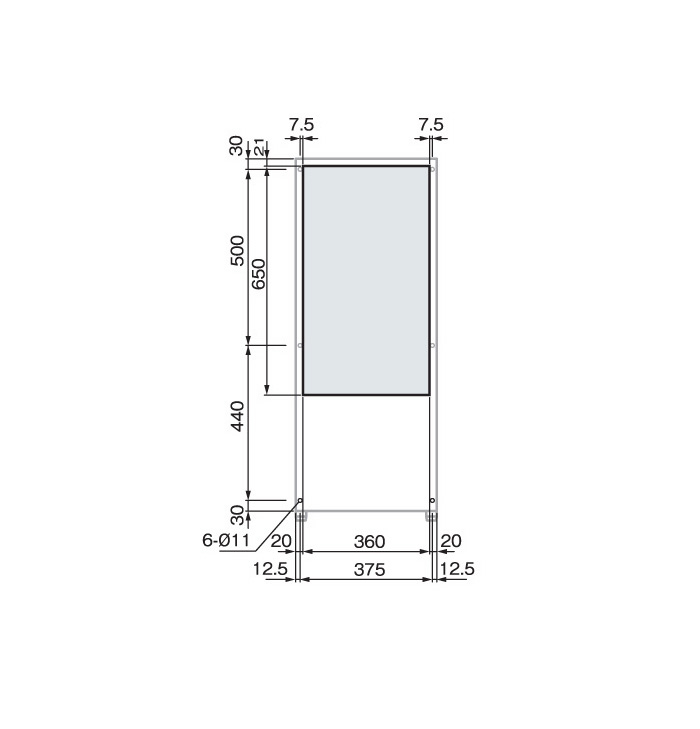 ENC-NW2200L Diagram of Panel Cutout