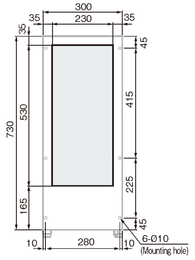 ENC-NW1120L Diagram of Panel Cutout