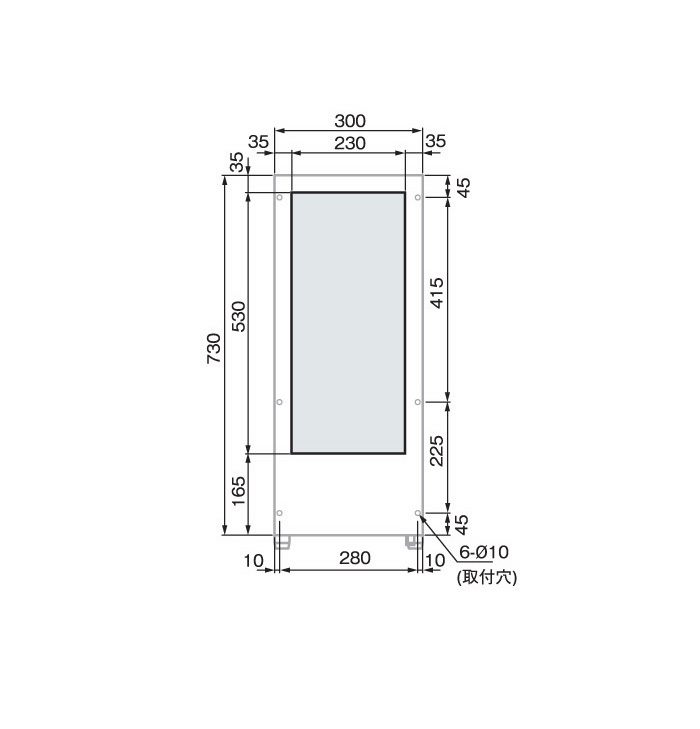 ENC-NW1120L Diagram of Panel Cutout