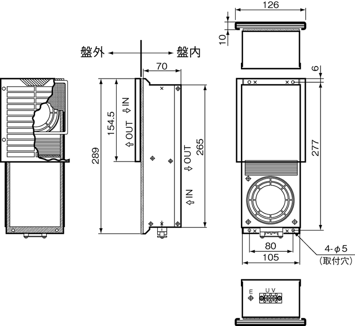 ENH-105L(R)-200 External dimensions