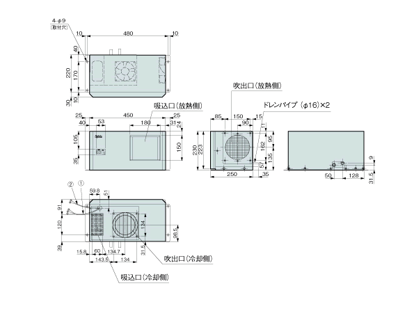 ENC-G510EX External dimensions