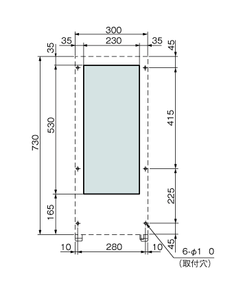 ENC-G1110L Diagram of Panel Cutout