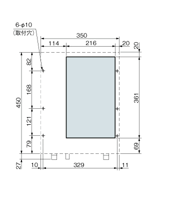 ENC-G610L Diagram of Panel Cutout