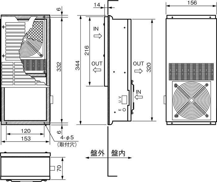 ENH-110L(R)-200 External dimensions