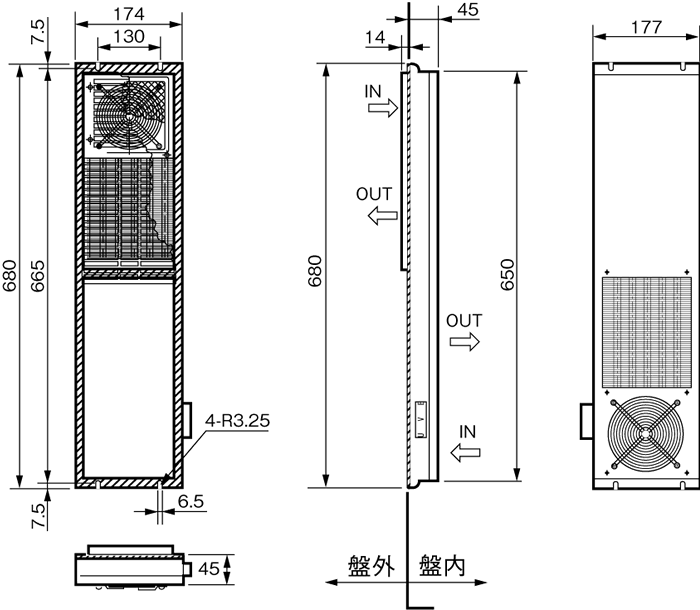 ENH-115S(R)-100 External dimensions