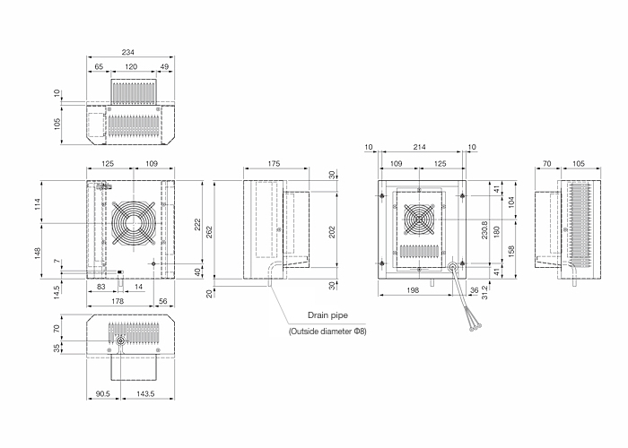 NRC-50AL External dimensions