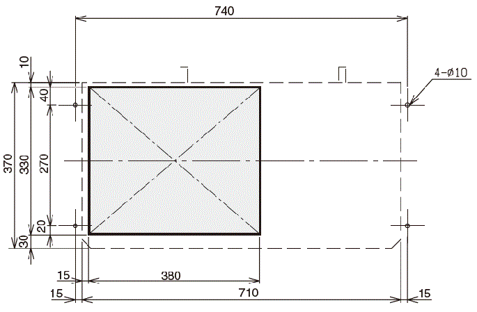 ENC-G1310EXE Diagram of Panel Cutout