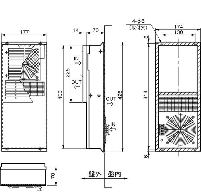 ENH-115L(R)-O-100 External dimensions