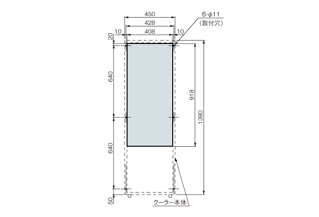 ENC-G2940L Diagram of Panel Cutout