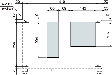 ENC-G352WL Diagram of Panel Cutout