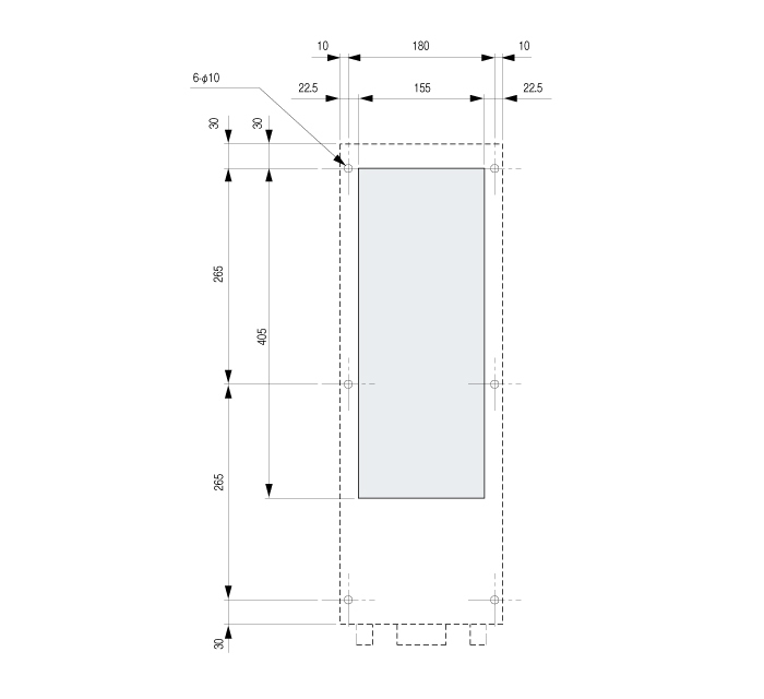 ENC-G310LE Diagram of Panel Cutout