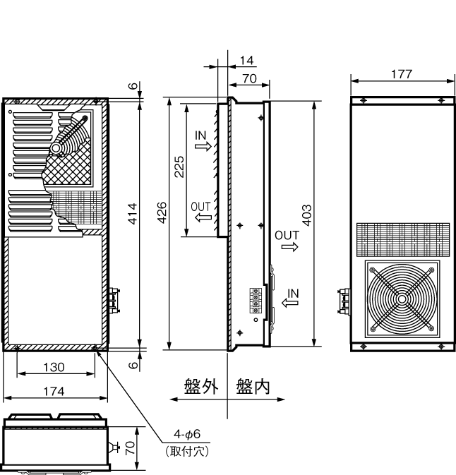 ENH-117L-230 External dimensions