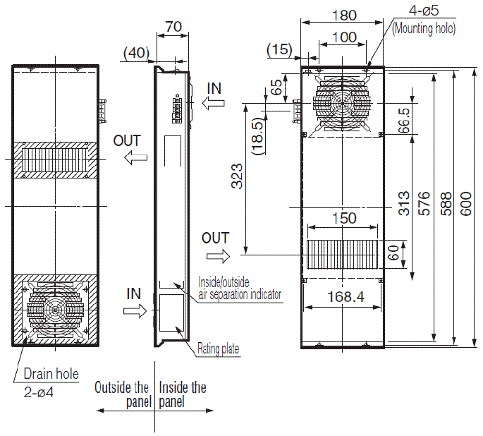 ENH-P110L-200CE-N External dimensions