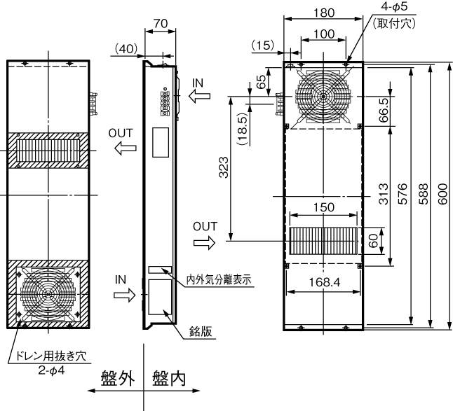ENH-P110L-200CE-N External dimensions
