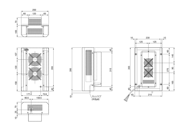 NRC-100AL External dimensions