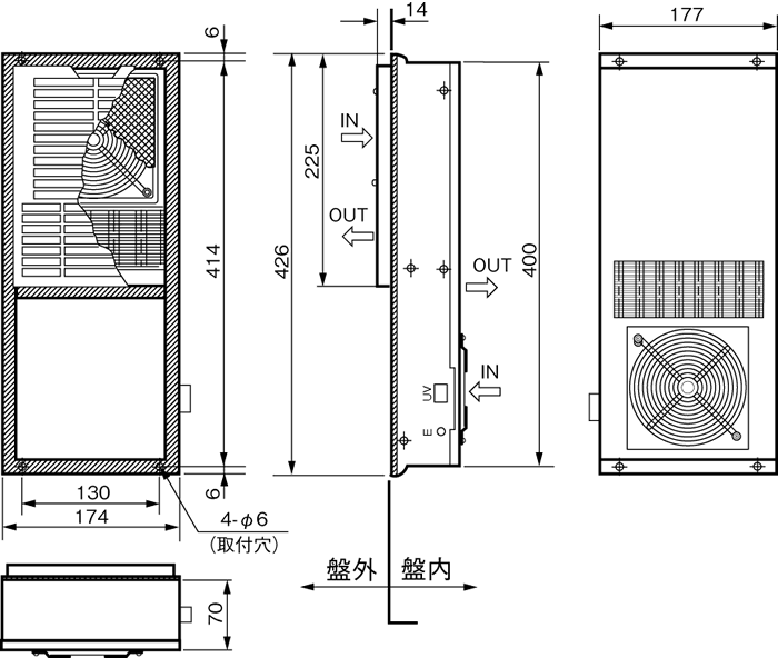 ENH-115L(R)-220 External dimensions