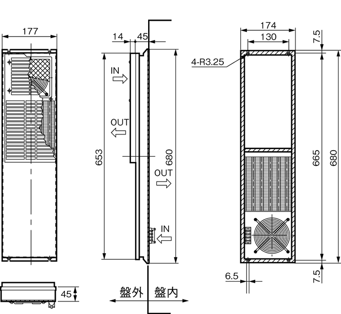 ENH-115S(R)-O-200 External dimensions