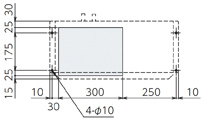 ENC-GR500EX-eco Diagram of Panel Cutout