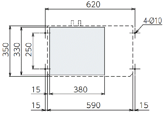 ENC-GR1500EX-eco Diagram of Panel Cutout