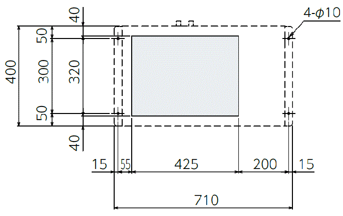 ENC-GR2000EX-eco Diagram of Panel Cutout