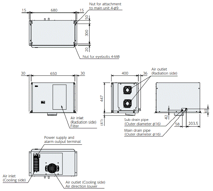 ENC-GR2500EX-eco External dimensions