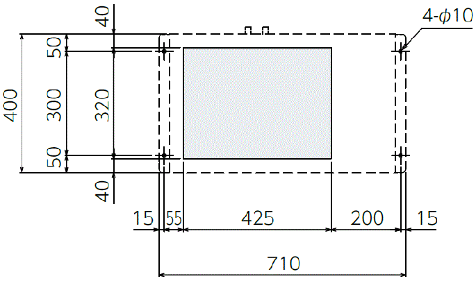 ENC-GR2500EX-eco Diagram of Panel Cutout
