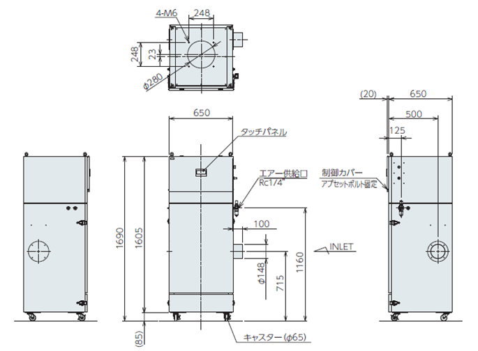 ขนาดภายนอก GDE-A1500
