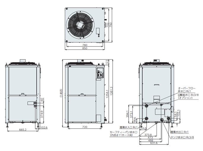 PCU-SL10000 ขนาด