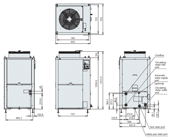 PCU-SL14000 External dimensions