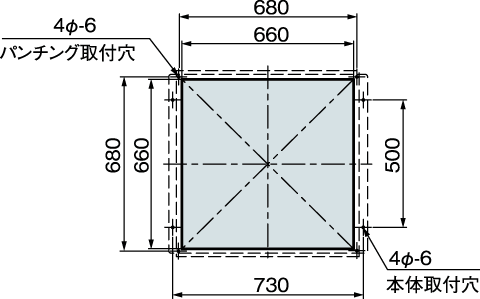 PAU-A11FFU Panel cut dimensions
