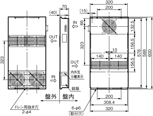 ENH-P120L-200CE-N External dimensions