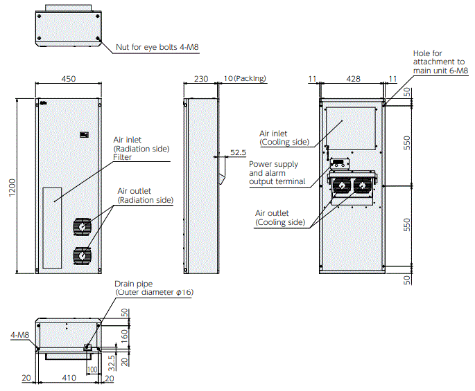 ENC-GR2500LDF-eco External dimensions