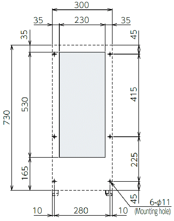 ENC-GR810LE-eco Diagram ของแผงคัตเอาท์