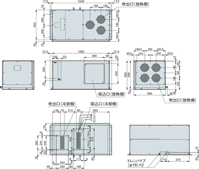 ENC-A3500EX External dimensions