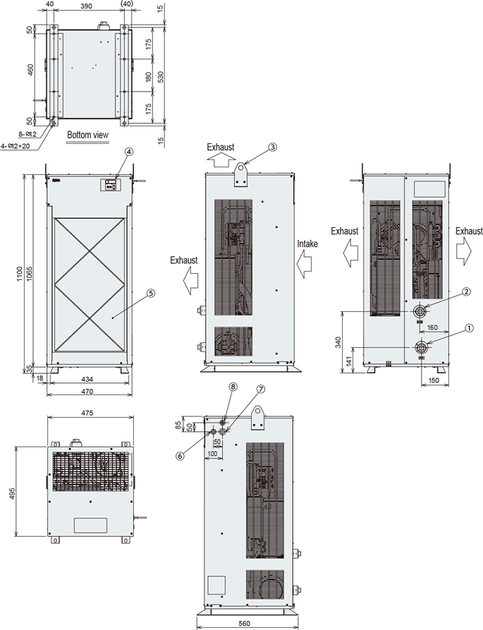 VSC-N6000 External dimensions