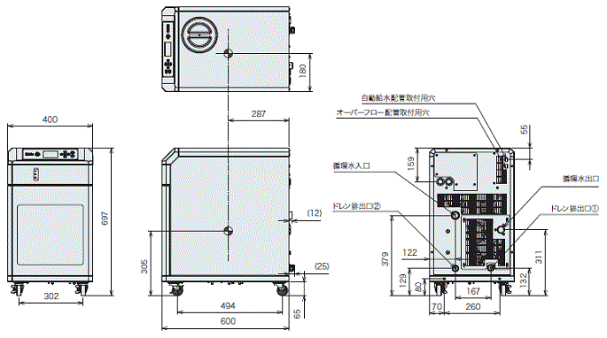 PCU-NE2500 outline drawing