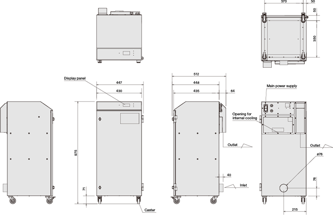 GDE-H1100 External dimensions