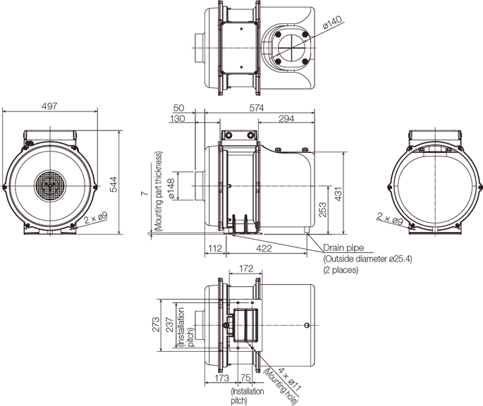 GME-S1500-Pro External dimensions