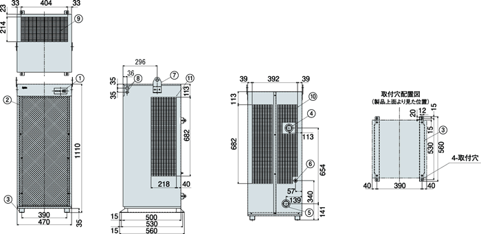 VSC-5600S External dimensions