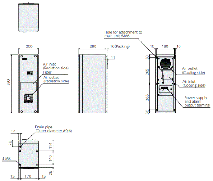 ENC-GR310LE-eco External dimensions