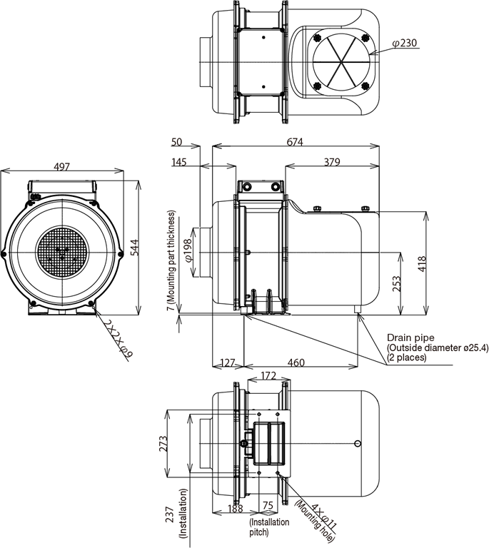 GME-S2200-eco External dimensions