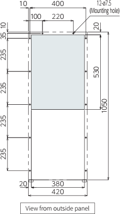 ENC-AS1010HDS Diagram of Panel Cutout
