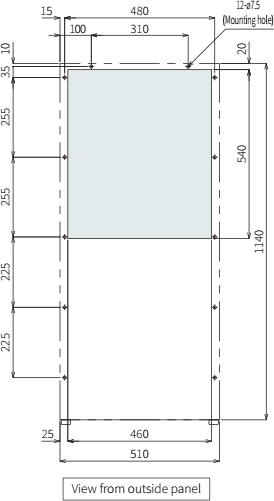 ENC-AS2000HDS Diagram of Panel Cutout