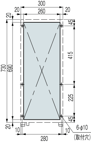 ENC-AR1010HD Diagram of Panel Cutout